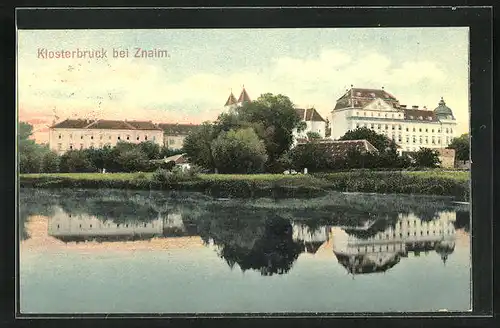 AK Znaim, Klosterbruck von der Thaya aus