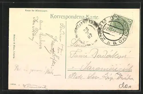 AK Znaim, Klosterbruck von der Thaya aus