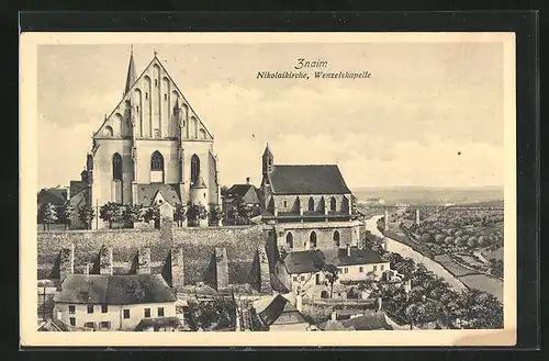 AK Znaim, Nikolaikirche und Wenzelskapelle