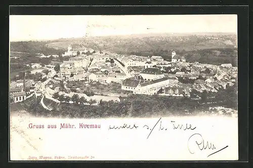 AK Mähr. Kromau, Blick auf den Ort