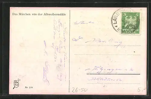 Künstler-AK Hans Boettcher: Das Märchen von der Altweibermühle