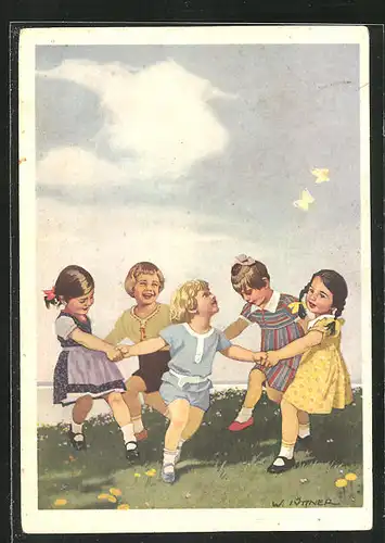 Künstler-AK W.I.: Indathren-Reigen