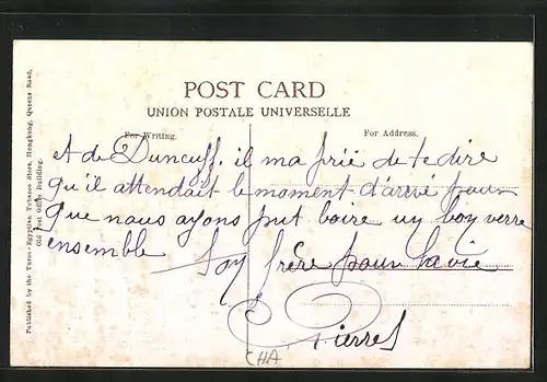 AK Hongkong, Häuser auf dem Berg