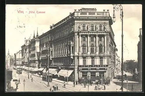 AK Wien, Strassenkreuzung am Hotel Kummer