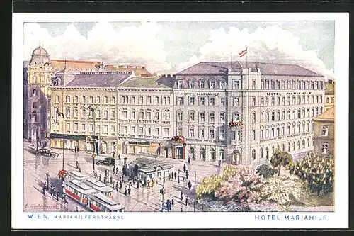 Lithographie Wien, Hotel Mariahilf, Mariahilferstrasse 121