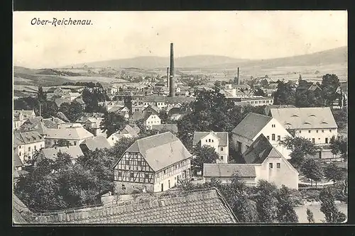 AK Ober-Reichenau, Totalansicht der Gemeinde