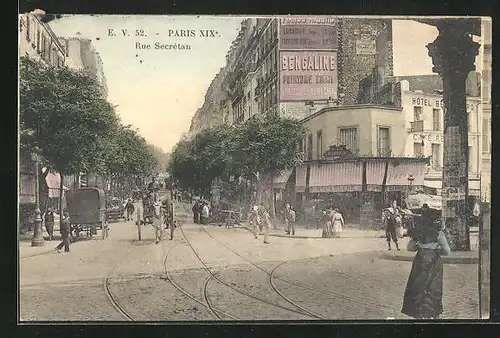 AK Paris, Kreuzung an der Rue Secrétan