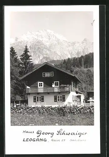 AK Leogang /Salzburg, Gasthaus Georg Schwaiger, Rain 27