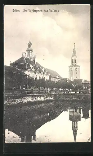 AK Mitau, Blick zum Rathaus