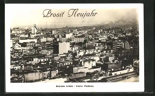 AK Buenos Aires, Vista parcial, Neujahrsgruss