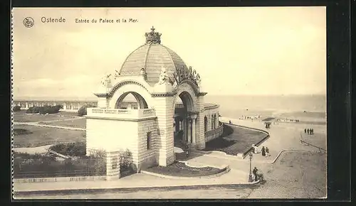 AK Ostende, Entrée du Palace et la Mer