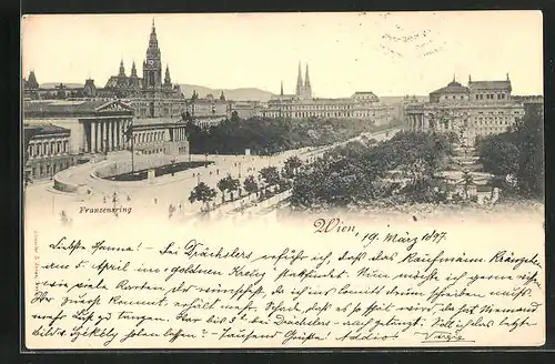 AK Wien, Franzensring mit Kirche