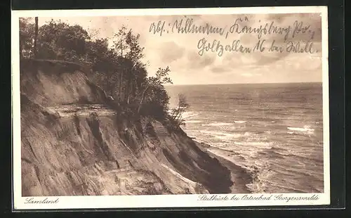 AK Samland, Steilküste bei Ostseebad Georgenswalde