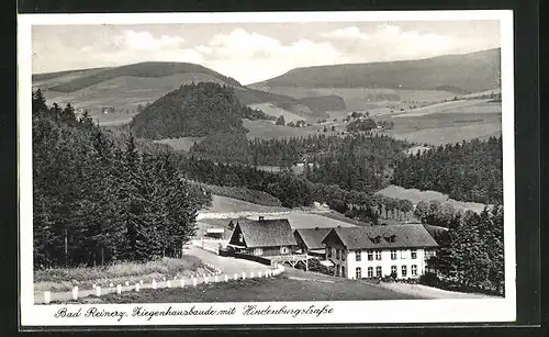 AK Bad Reinerz, Ziegenhausbaude mit Hindenburgstrasse