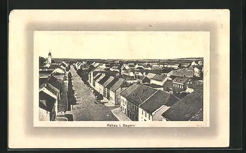 AK Rehau i. Bayern, Blick über die Dächer