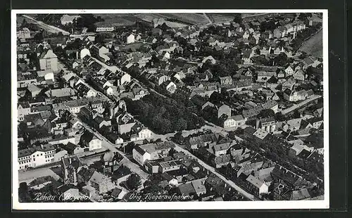 AK Rehau i. Bayern, Fliegeraufnahme des Ortes
