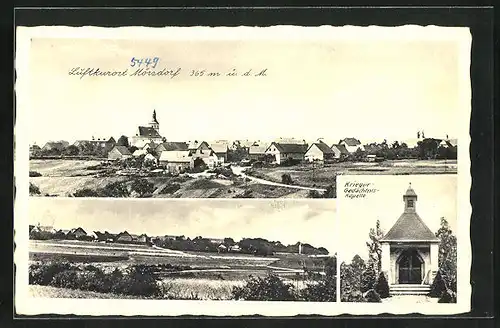 AK Mörsdorf, Teilansicht, Krieger-Gedächtnis-Kapelle, Ortspartie