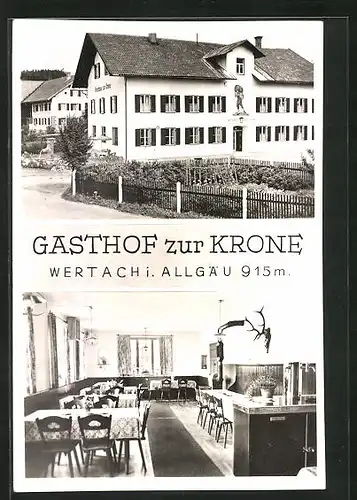 AK Wertach i. Allgäu, Gasthof zur Krone