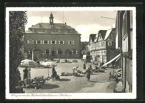 AK Linz a. Rhein, Bürgermeister Kastenholzplatz mit Rathaus