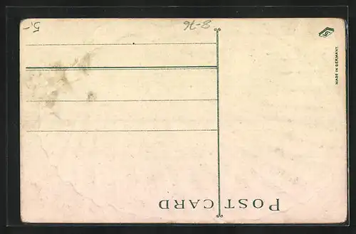 Präge-AK Muschel eines Muschelfischers