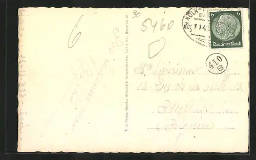 AK Linz, Ortsansicht am Rhein mit Dampfer