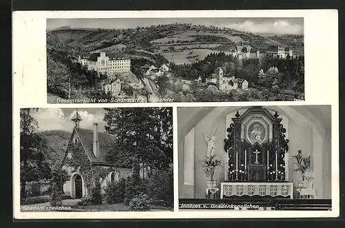 AK Schönstatt b. Vallendar, Gesamtansicht, Gnadenkapelle mit Innenansicht