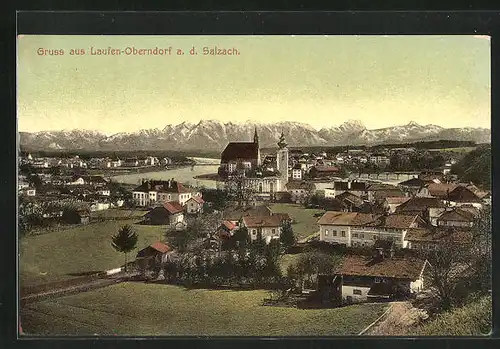 AK Laufen-Oberndorf a.d. Salzbach, Ortsansicht