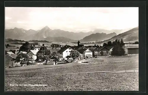 AK Bad Oy, Panorama mit Füssener Bergen