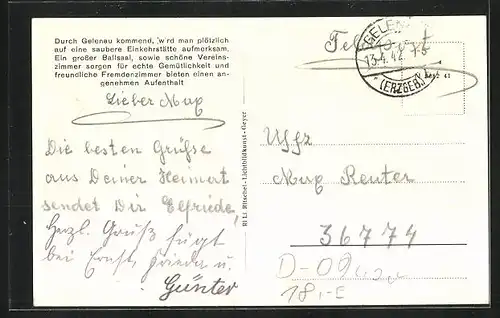 AK Gelenau / Ergebirge, Gasthaus zum Hirsch