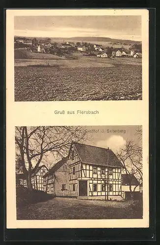 AK Fiersbach, Gasthaus Salterberg, Ortsansicht