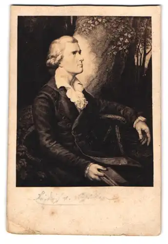 Fotografie unbekannter Fotograf und Ort, Portrait Johann Christoph Friedrich Schiller in jungen Jahren