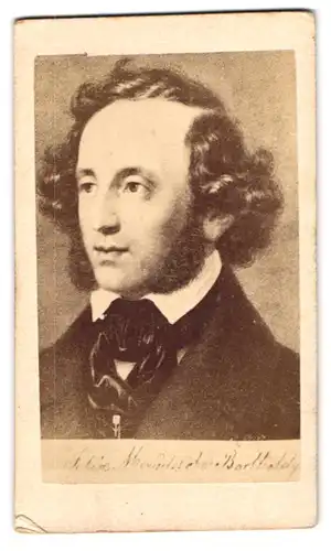 Fotografie unbekannter Fotograf und Ort, Portrait Felix Mendelssohn Bartholdy