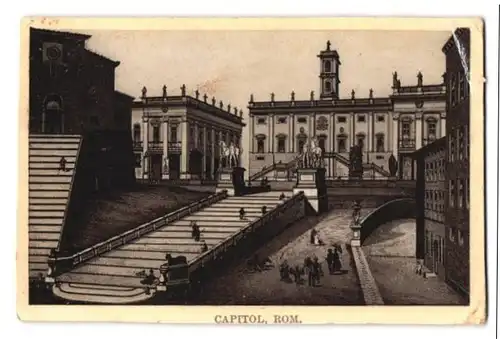 Fotografie A. Rosenberger, Zürich, Ansicht Rom - Roma, Capitol