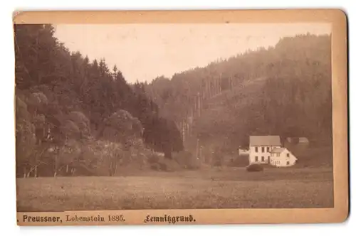 Fotografie H. Preussner, Lobenstein, Ansicht Bad Lobenstein, Gehöft im Lemnitzgrund um 1885