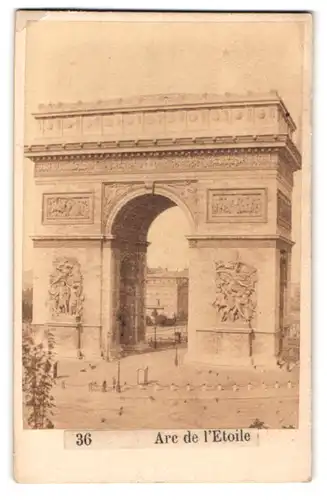 Fotografie unbekannter Fotograf, Ansicht Paris, Arc de Triomphe, Triumphbogen