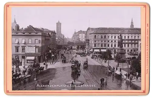 Fotografie Römmler & Jonas, Dresden, Ansicht Berlin, Alexanderplatz & Königstrasse mit Blick zum Bahnhof