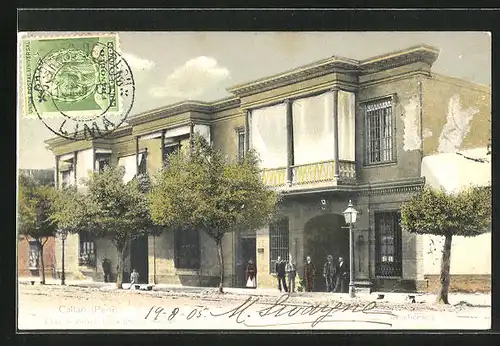 AK Callao, Beneficencia, Strassenpartie mit Passanten