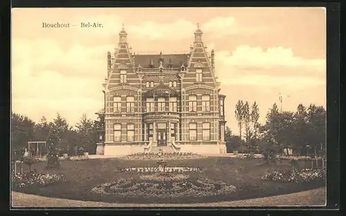 AK Meise, Bouchout, Bel-Air, Frontalansicht auf die Residenz