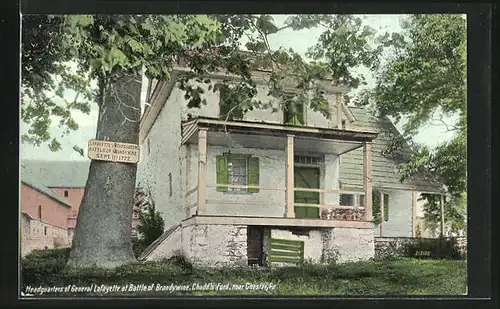 AK Chester, PA, Headquarters of General Lafayette at Battle of Brandywine