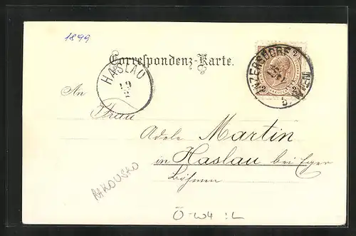 Lithographie Wien, Ansicht der Karlskirche