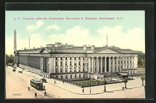 AK Washington D.C., U.S. Treasury with Monument in Distance