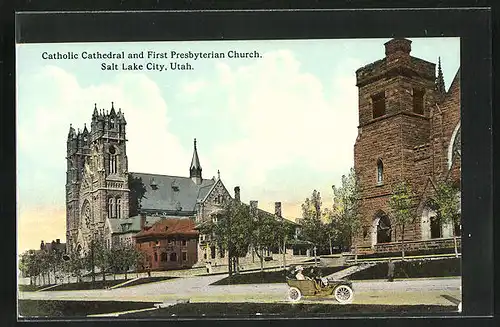 AK Salt Lake City, UT, Catholic Cathedral and First Presbyterian Church