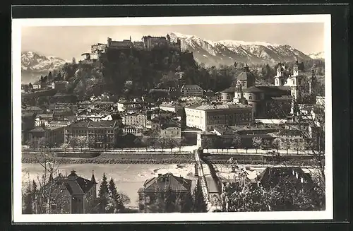 AK Salzburg, Ortsansicht vom Kapuzinerberg