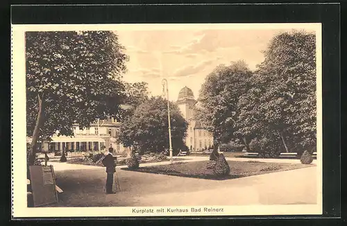 AK Bad Reinerz, Kurplatz mit Kurhaus