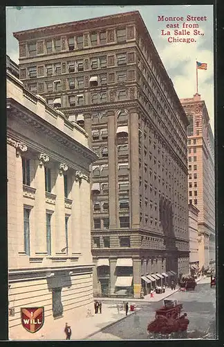 AK Chicago, IL, Monroe Street east from La Salle St.