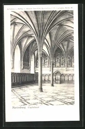 AK Marienburg / Malbork, Innenansicht der Burg, Capitelsaal