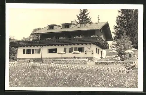 Foto-AK Niedersonthofen, Hotel Pension Haus Hubertus 1951