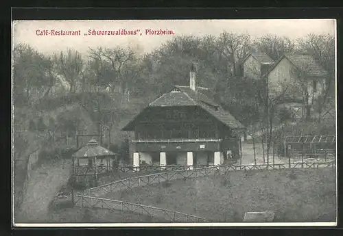 AK Pforzheim, Cafe Restaurant Schwarzwaldhaus