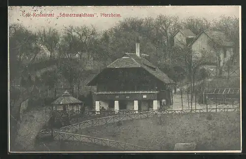 AK Pforzheim, Cafe-Restaurant Schwarzwaldhaus