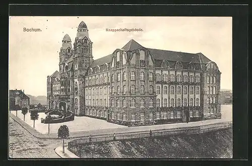 AK Bochum, Knappschaftsgebäude, Aussenansicht